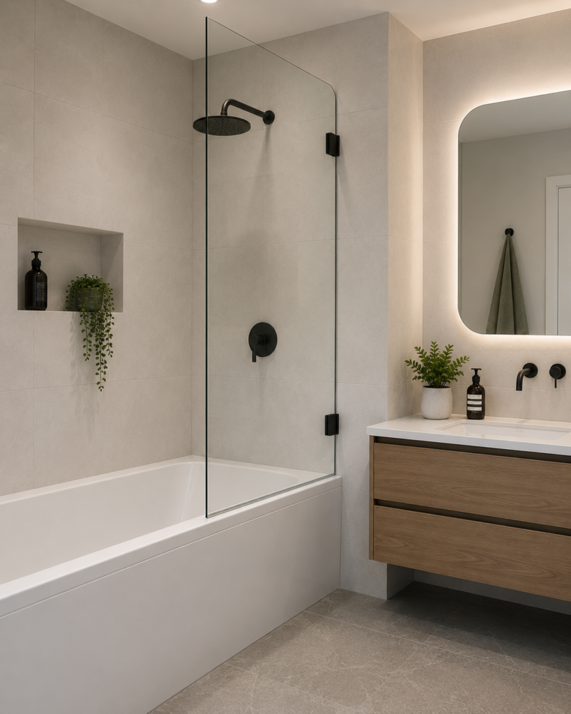 Shower-screen-on-bath-1-2-819x1024 Frameless